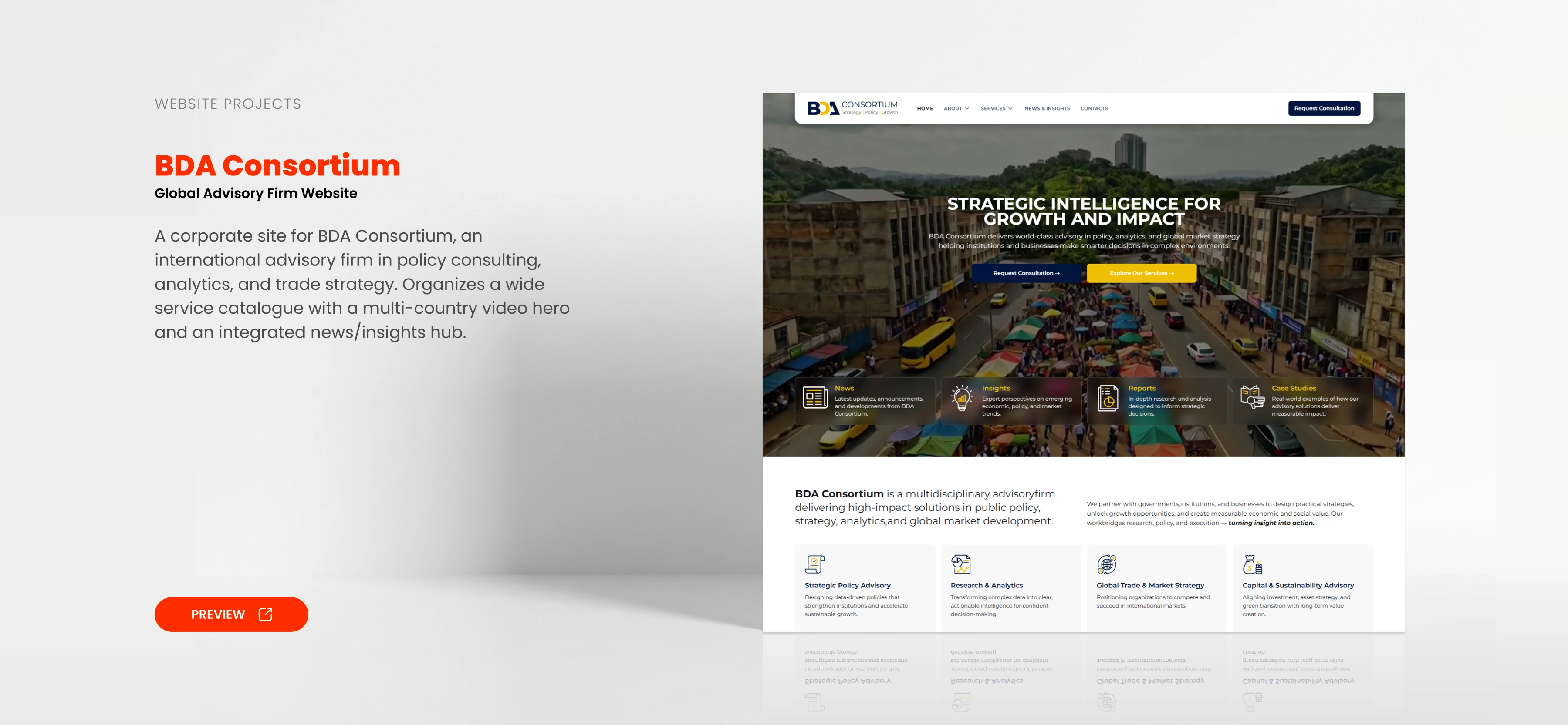 BDA Consortium — Global Advisory Firm Website