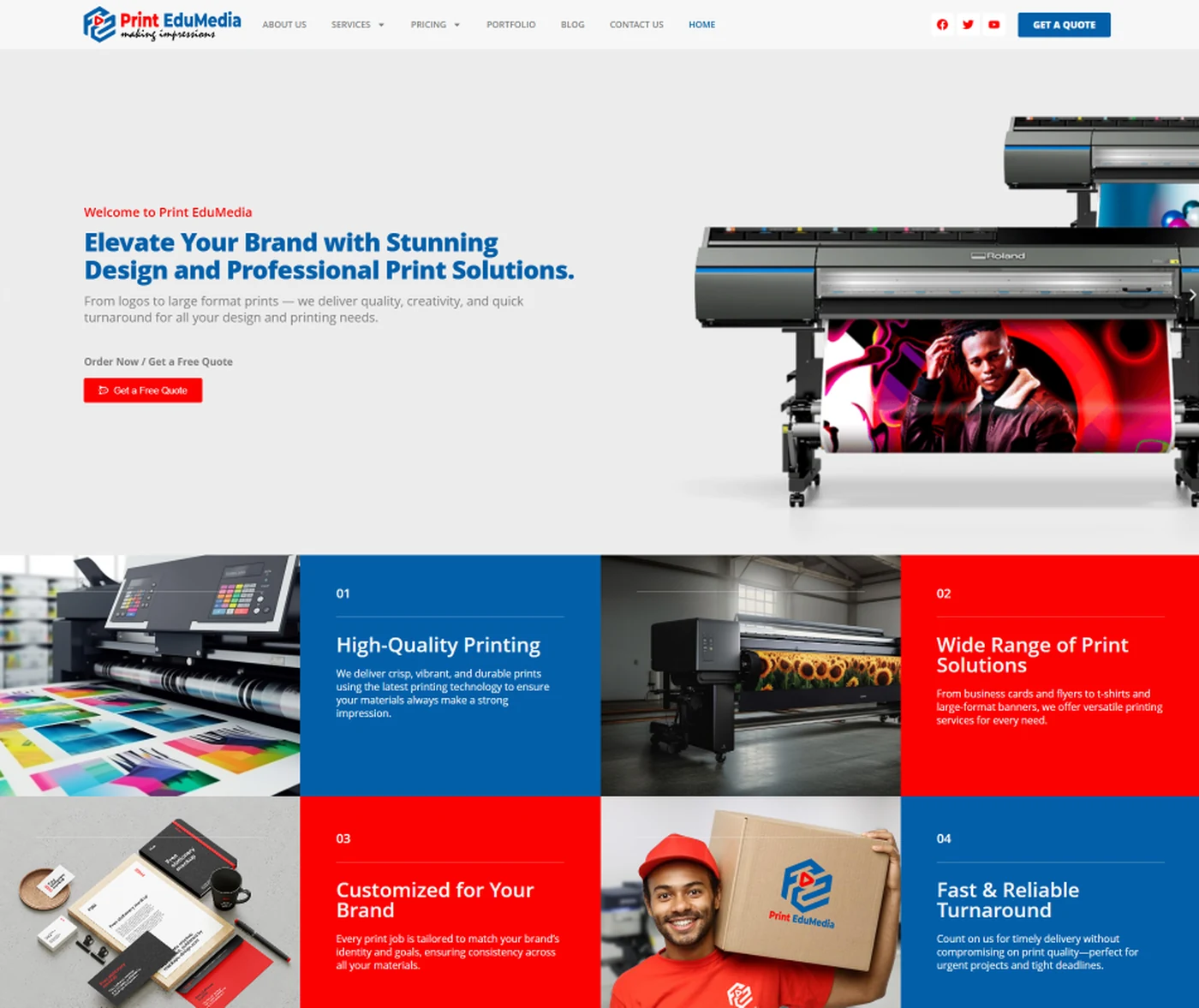 Print EduMedia — Printing & Design Services Website