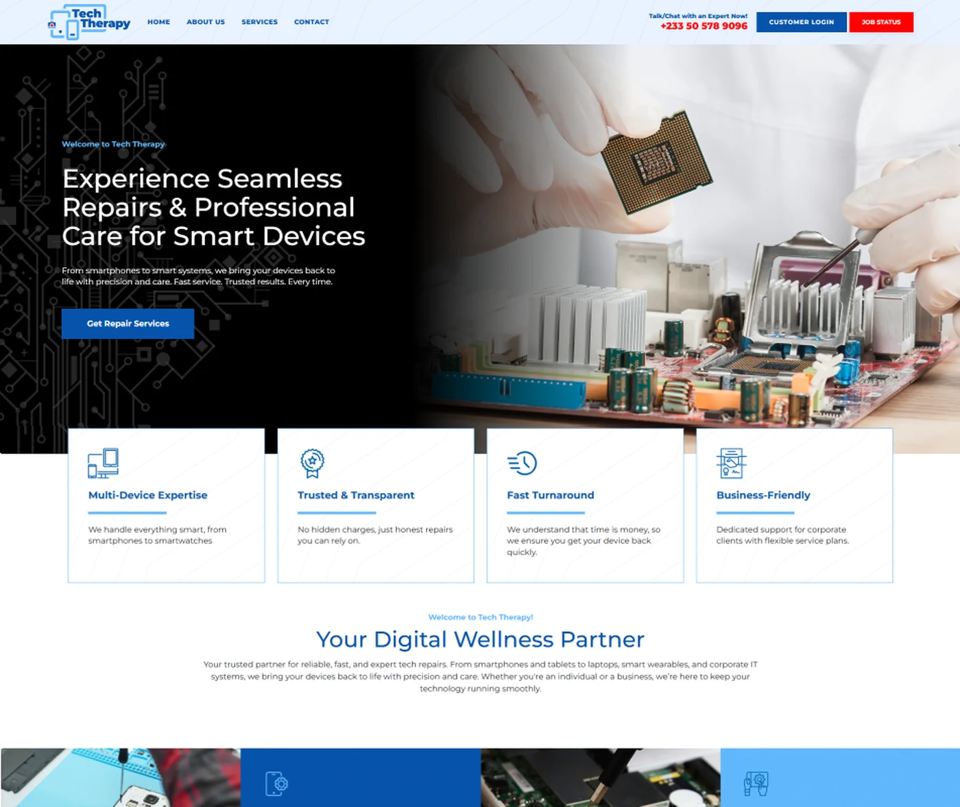 Tech Therapy — Device Repairs & IT Support Website