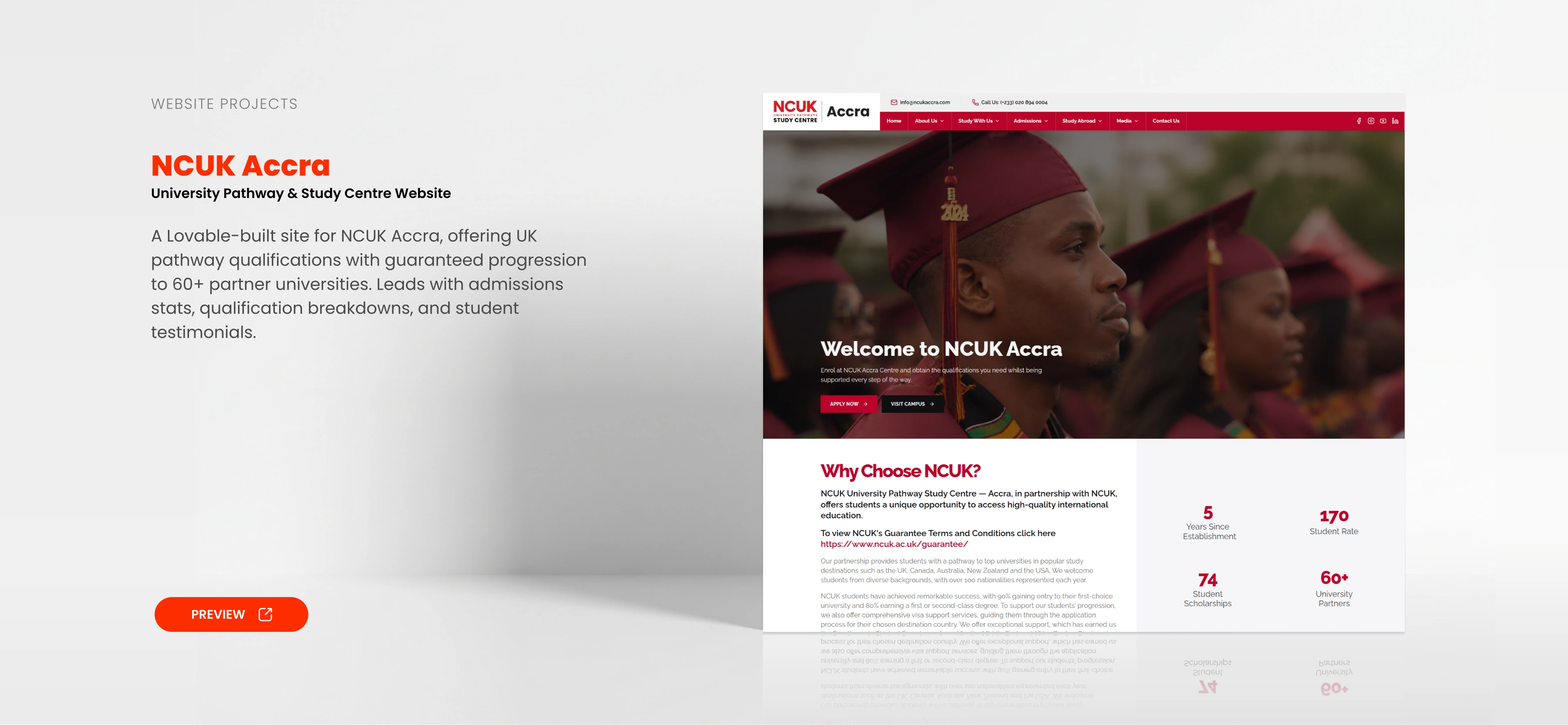 NCUK Accra — University Pathway & Study Centre Website